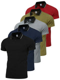 New Summer Men'S Fashion Business Casual Quick Dry Fitted Casual Collared Polo Shirt Collared Short Sleeve Top Stylish Menswear for Daily Wear
