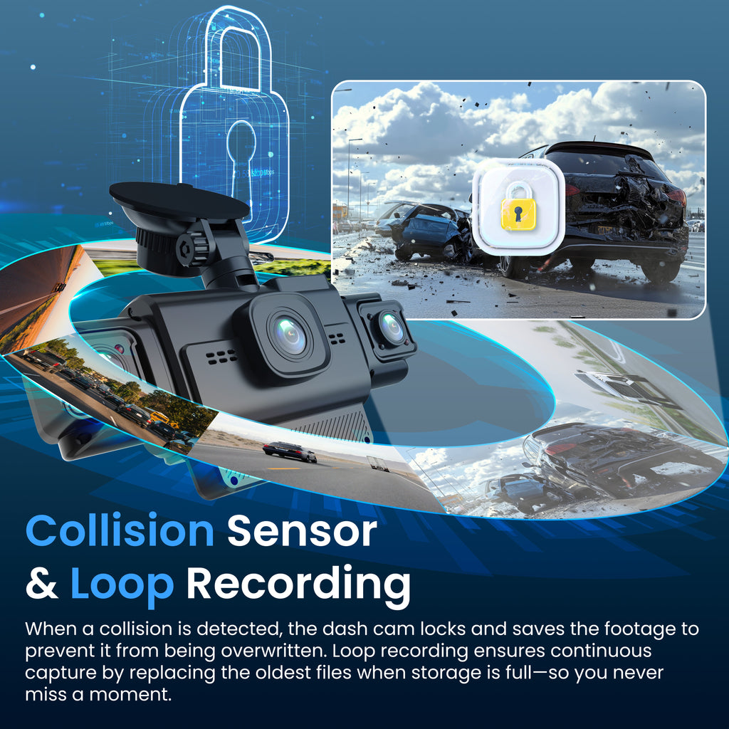 Rexing R4-RD 4-Channel Dash Cam with All-Around 1080p, Built-in 360° Parking Monitor, Wi-Fi, GPS, IR Night Vision