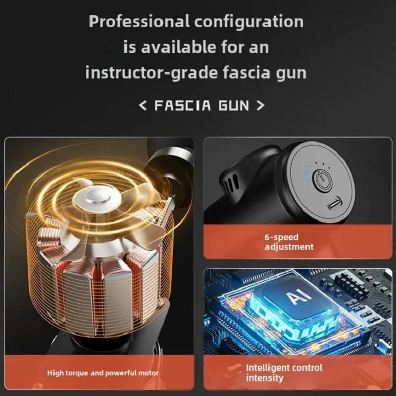 USB Rechargeable Electric Muscle Massager, Portable Handheld Body Muscle Massager, Deep Tissue Muscle Massager for Back, Neck, Leg, Waist